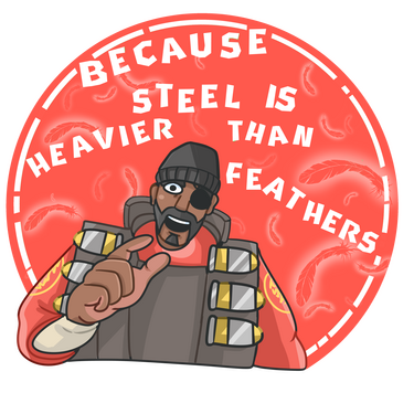 Because Steel is Heavier than Feathers
